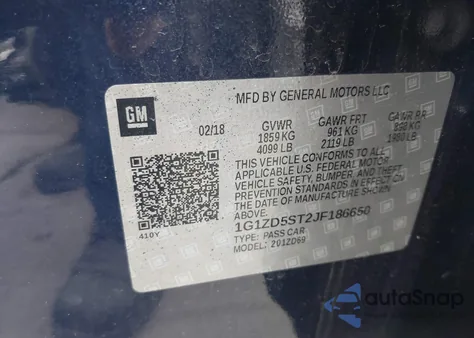 2018 Chevrolet Malibu Lt from USA, damaged, VIN 1G1ZD5ST2JF186650